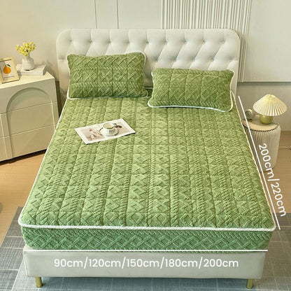 🛏️  WARME PASSGENAUEN BETTWÄSCHE – Gebürstete Flanell-Bettwäsche mit tiefen Taschen und rutschfesten Ecken für ganzjährigen Komfort ❄️🛌