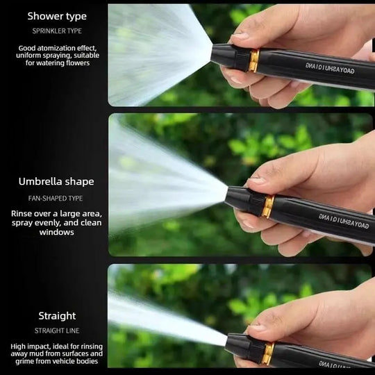 Home high-pressure car wash water gun with booster nozzle a must-have for watering plants and vegetables, and car washing.