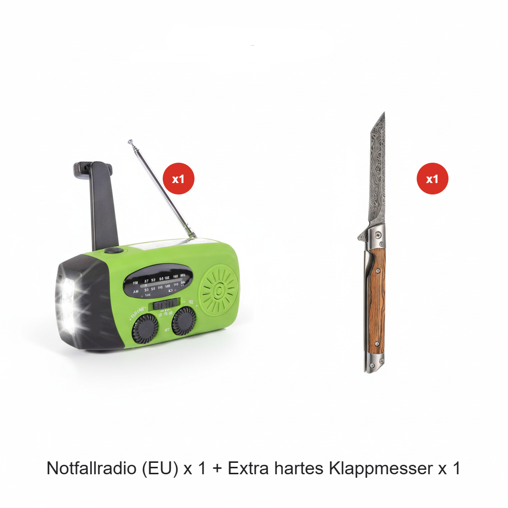 📻 50% RABATT! ⚡ Solar-Kurbel Notfallradio – Mit Powerbank, Wetteralarm, USB &amp; 7 Tage Akku für Outdoor &amp; Krise 🌧️