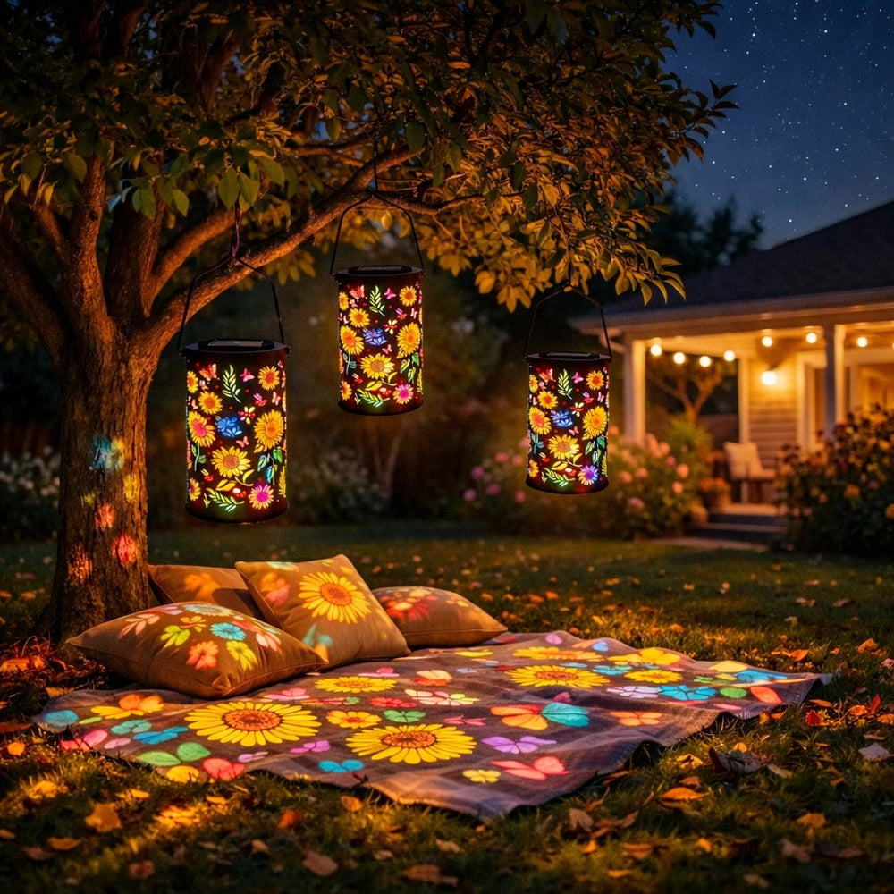 🔥HEISSER ANGEBOT 49 % RABATT – 🌞Bunte Sonnenblumen-Solar-Gartenlaterne