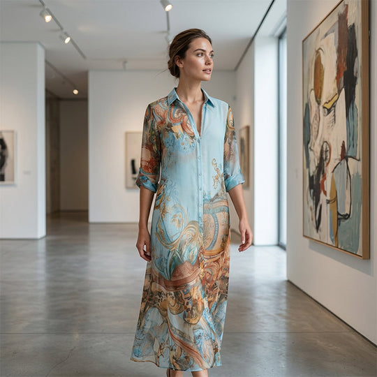 🎁✨ NEW ARRIVAL – 50% OFF TODAY! 💐 Women’s Elegant Retro Print Maxi Dress 🌸 Vintage-Inspired Style, Flattering Fit &amp; Effortless Elegance