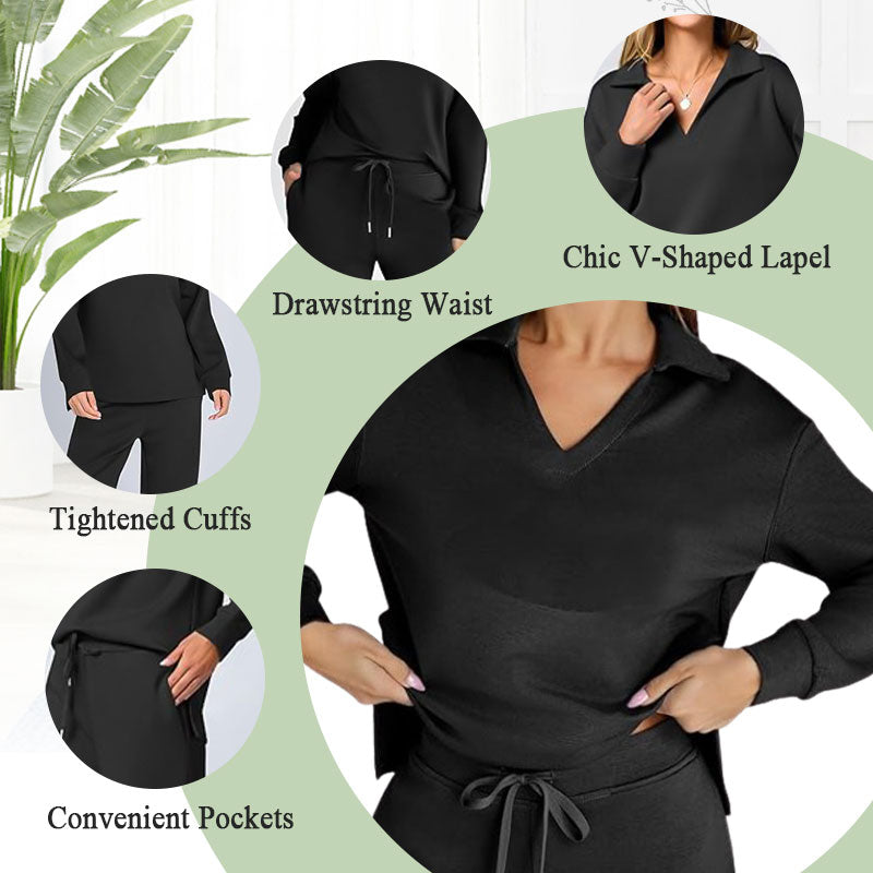 🎁Heißer Verkauf 50 % RABATT⏳Damen 2-teilige Sets Outfits Lässige Langarm-Sweatshirtsets