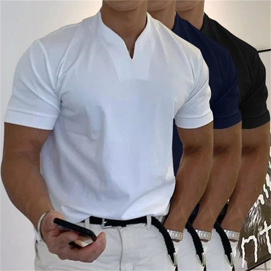 🏋️ Sportliches Herren V-Shirt aus Baumwolle – Ideal für Training &amp; Freizeit