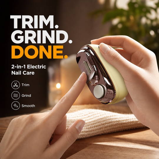 🎉 2026 Sale — Over 113,000 Sold! ✂️ 2-in-1 Smart Electric Nail Clipper &amp; Polisher – Anti-Pinch Safety &amp; LED Light 💅