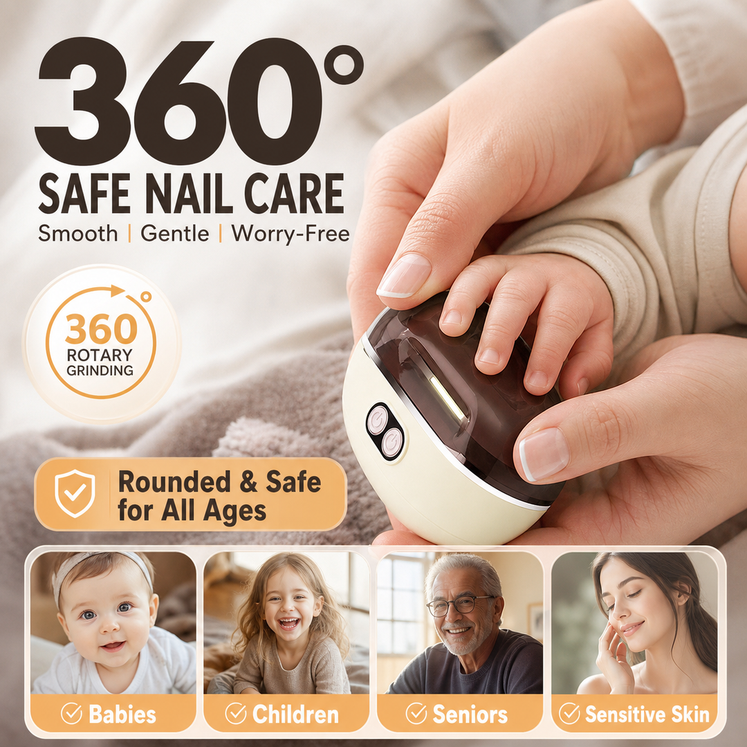 🎉 2026 Sale — Over 113,000 Sold! ✂️ 2-in-1 Smart Electric Nail Clipper &amp; Polisher – Anti-Pinch Safety &amp; LED Light 💅