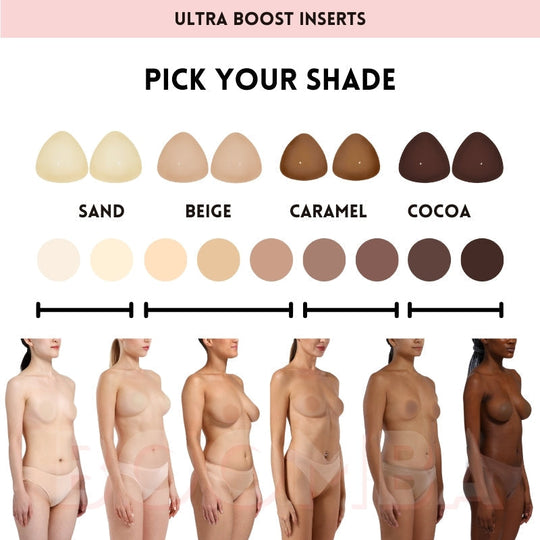 Invisible Lift - Patented Sticky Fashion Bra Inserts Prevents Nipple Slips No Sewing Required Low Cut Tops Womenswear