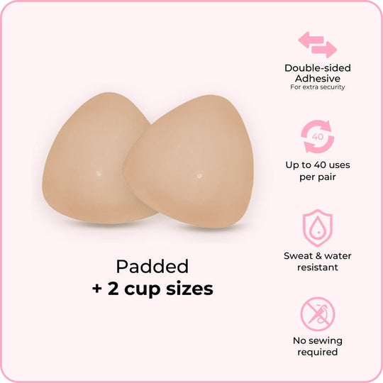 🔥 BUY 1 GET 1 FREE! ✨ Invisible Lift Bra Inserts 💖 Instant Lift, No Nipple Slips &amp; Perfect for Low-Cut Tops