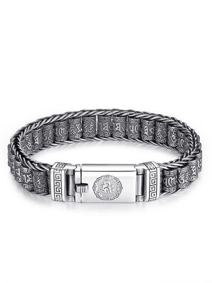 📢📢50 % Rabatt!! ⏰ Tibetisches Gebetsmühlen-Armband – 925er Sterlingsilber, Glücksbringer & Valentinstagsgeschenk