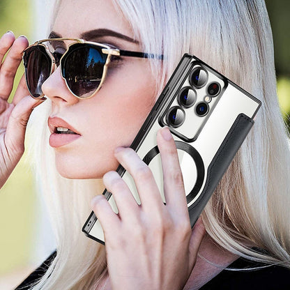 💖Neue, heiß verkaufte💖Samsung-Handyhülle mit Lederstruktur und Kartenhalter