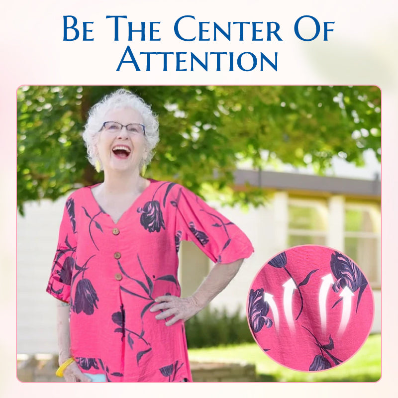 🎉Neue Produkteinführung💐👚 – Lockeres Damenoberteil aus Leinen mit V-Ausschnitt 💝🌹-6