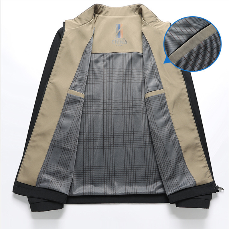 Herren-Freizeitjacke mit Stehkragen und Reißverschluss