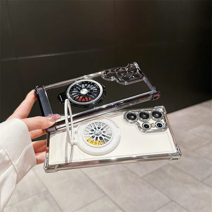 Gyroskop Transparente Handyhülle mit magnetischer Halterung für Samsung S22-25