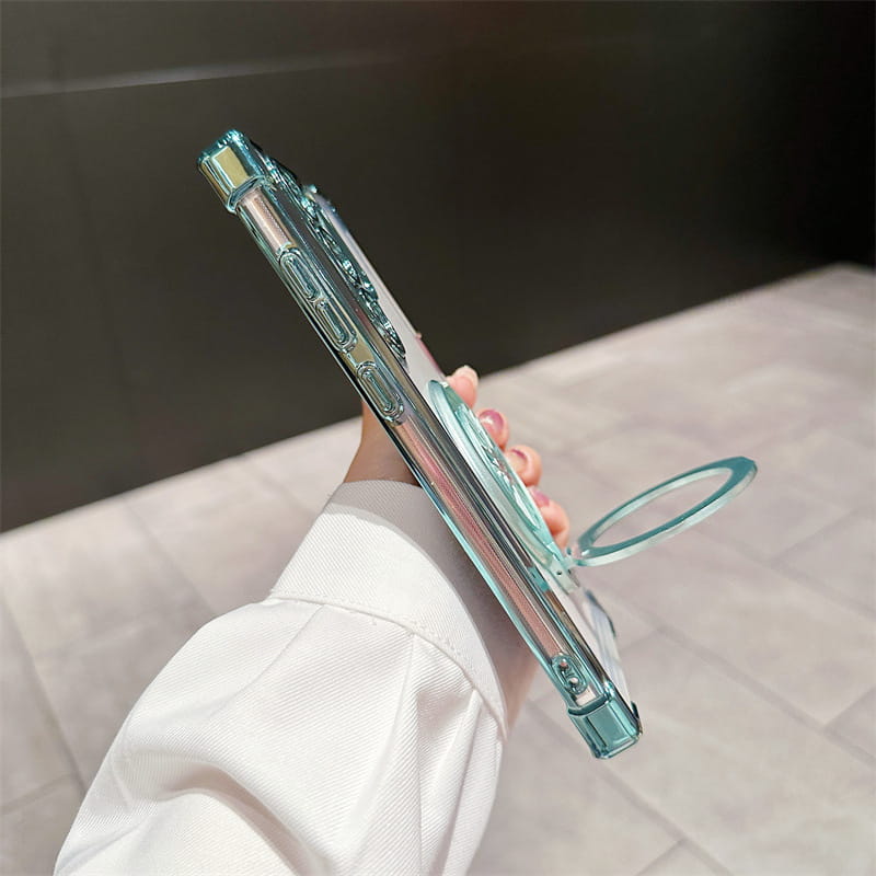 Gyroskop Transparente Handyhülle mit magnetischer Halterung für Samsung S22-25