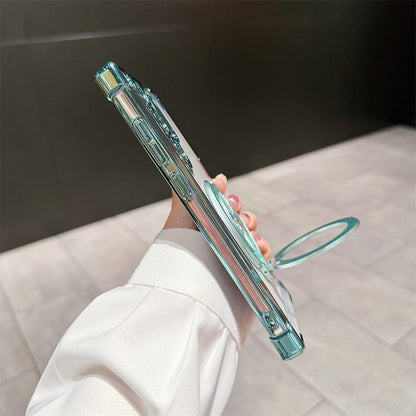 Gyroskop Transparente Handyhülle mit magnetischer Halterung für Samsung S22-25