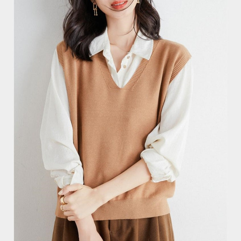 💥Zeitlich begrenzt 60 % RABATT 🌸Ultraweiche Strickweste mit V-Ausschnitt für Damen