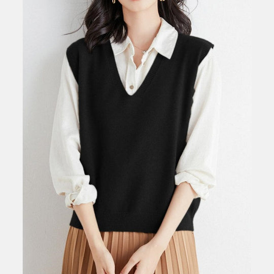 💥Zeitlich begrenzt 60 % RABATT 🌸Ultraweiche Strickweste mit V-Ausschnitt für Damen