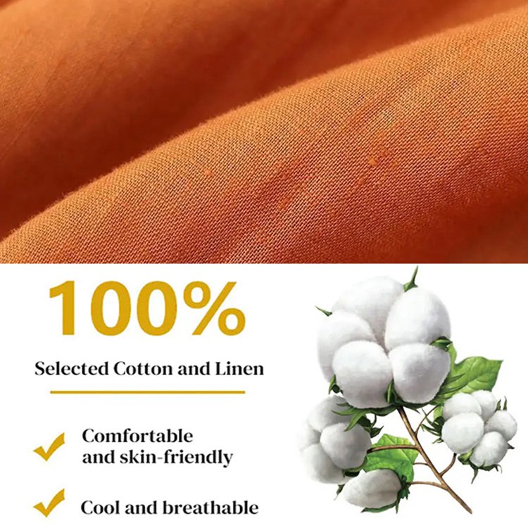 🔥Spätsommerschlussverkauf –Für begrenzte Zeit 50% Rabatt🔥Kleid aus Leinen und Baumwolle im japanischen Stil