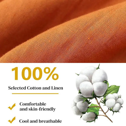 🔥Spätsommerschlussverkauf –Für begrenzte Zeit 50% Rabatt🔥Kleid aus Leinen und Baumwolle im japanischen Stil