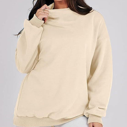 💖Neu eingetroffen - 50% RABATT💝Pullover-Sweatshirt mit Rollkragen und langen Ärmeln für Damen