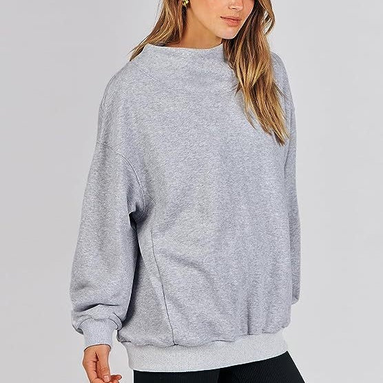💖Neu eingetroffen - 50% RABATT💝Pullover-Sweatshirt mit Rollkragen und langen Ärmeln für Damen