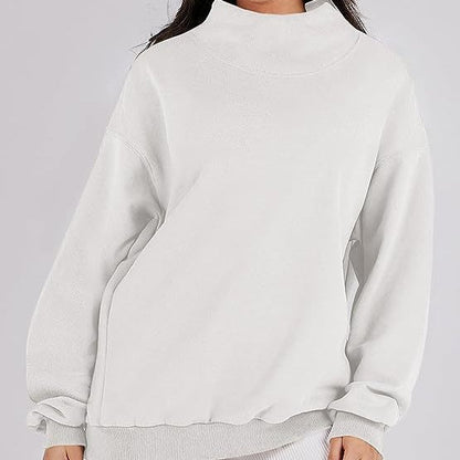 💖Neu eingetroffen - 50% RABATT💝Pullover-Sweatshirt mit Rollkragen und langen Ärmeln für Damen