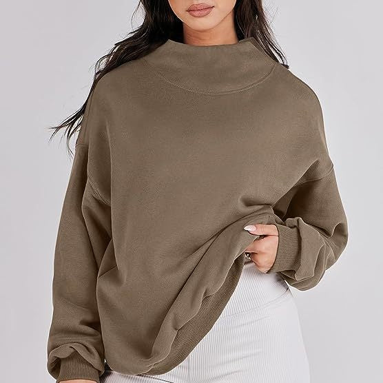 💖Neu eingetroffen - 50% RABATT💝Pullover-Sweatshirt mit Rollkragen und langen Ärmeln für Damen