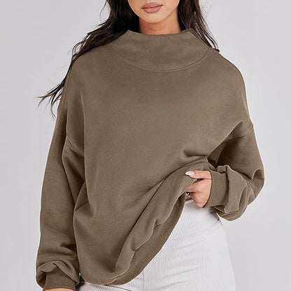 💖Neu eingetroffen - 50% RABATT💝Pullover-Sweatshirt mit Rollkragen und langen Ärmeln für Damen