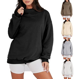 💖Neu eingetroffen - 50% RABATT💝Pullover-Sweatshirt mit Rollkragen und langen Ärmeln für Damen