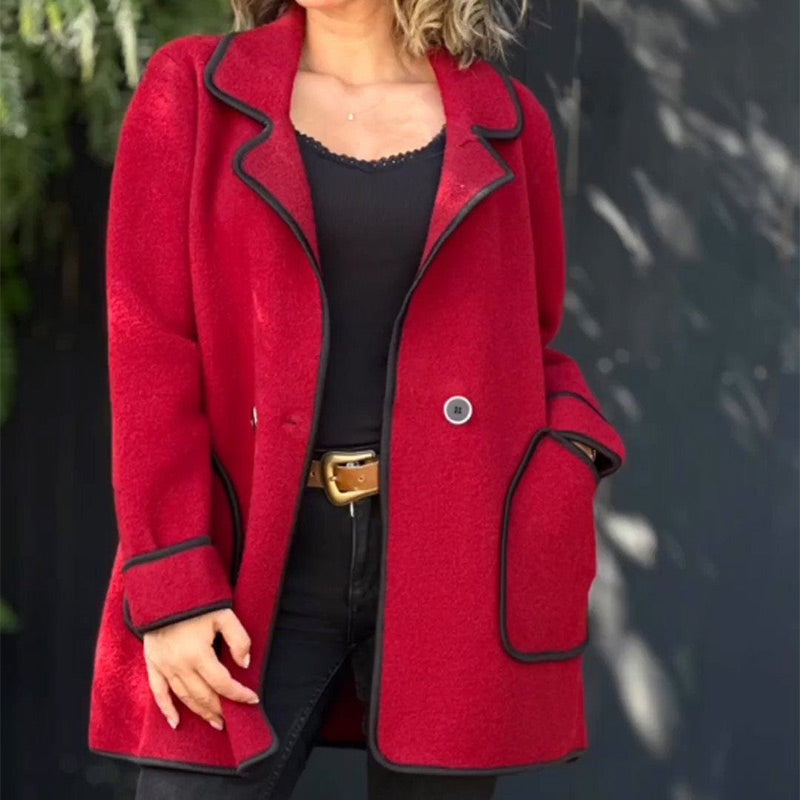 🌸Herbstschlussverkauf🌸Zeitlich begrenzt 53 % RABATT💕Stilvolle doppelseitige Wolljacke für Damen