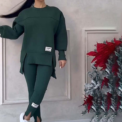 Lässiges Sweatshirt-Leggings-Set für Frauen