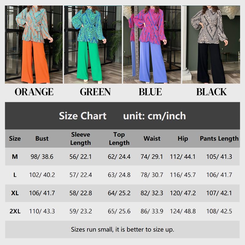 Modische Plissee-Bluse &amp; Hose mit weitem Bein, 2-teiliges Set