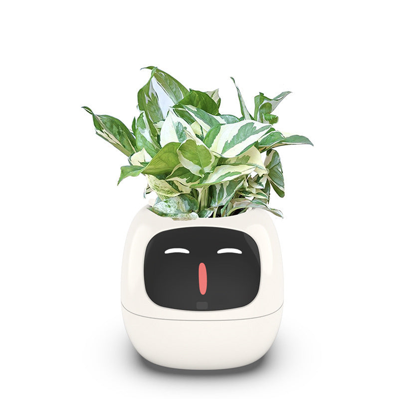 Fun Smart Flowerpot with Multiple Expressions, Plant-Free