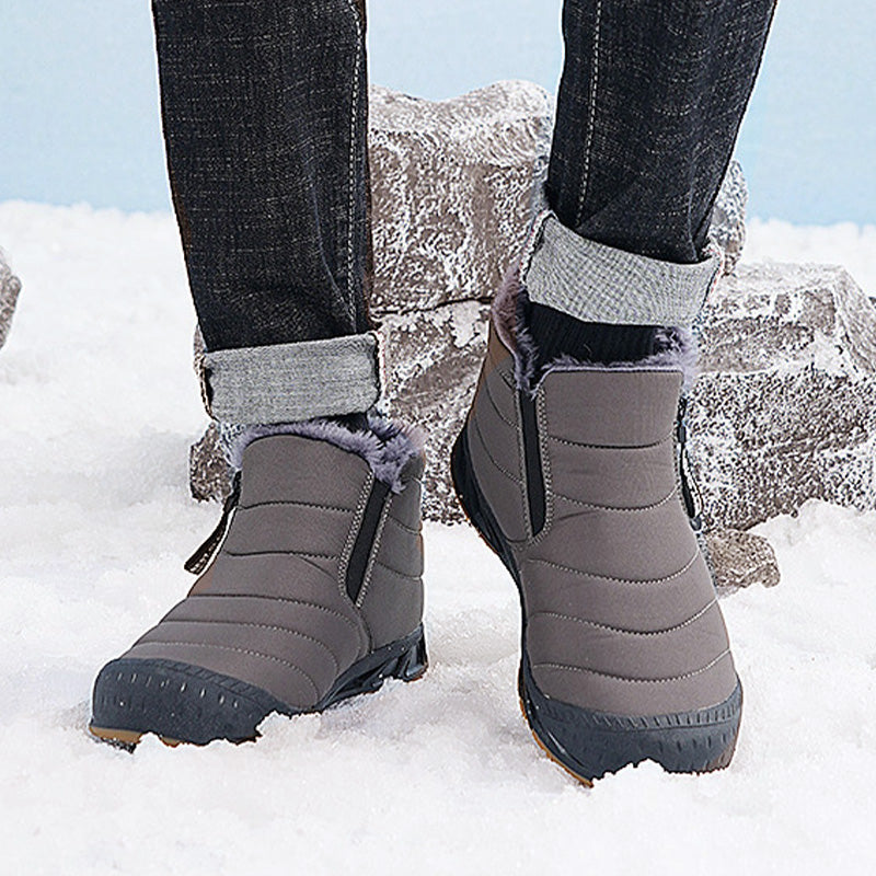 🎅Weihnachtsvorverkauf🎁Warme, wasserdichte Outdoor-Schneestiefel mit Kunstfellfutter für den Winter