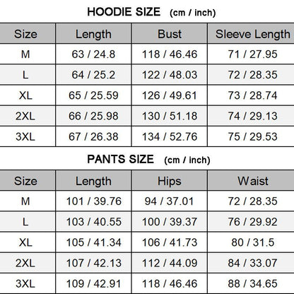 Lässiger und bequemer Sweatshirt-Anzug mit Kapuze