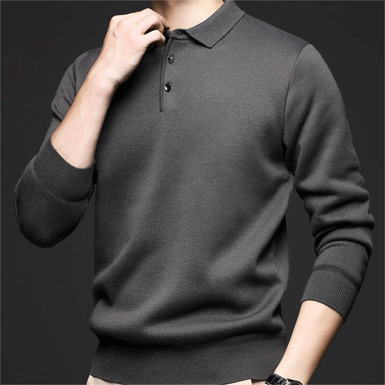 ✨Geschenkauswahl🎁 - Gefütterter und verdickter Winterpullover für Herren mit Revers