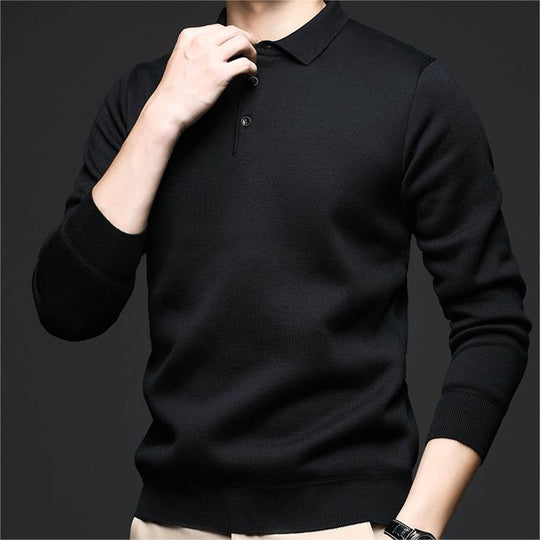 ✨Geschenkauswahl🎁 - Gefütterter und verdickter Winterpullover für Herren mit Revers