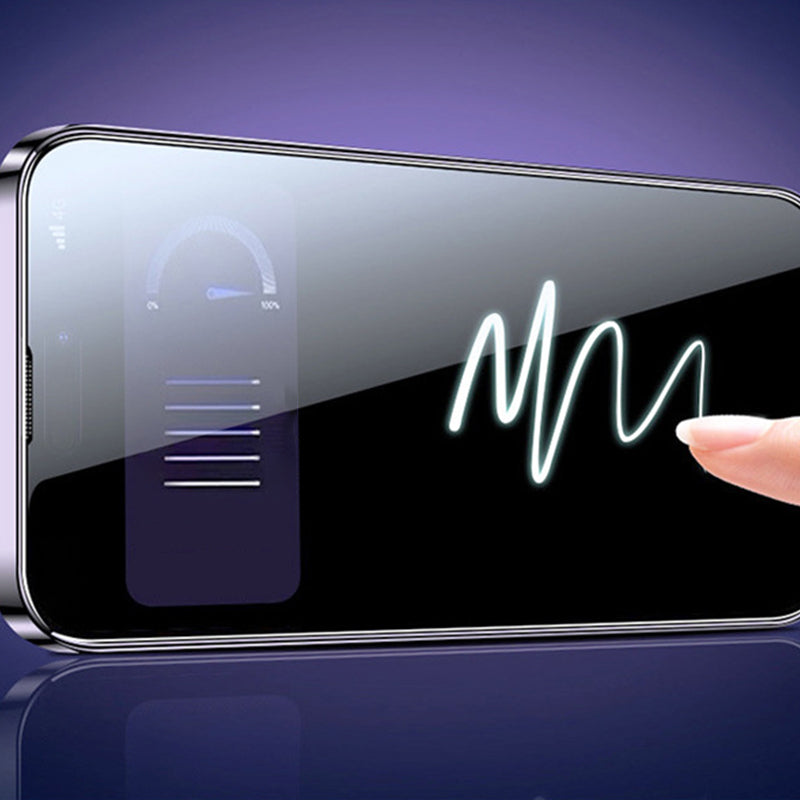 4K HD/Anti-Peeping-Displayschutz aus gehärtetem Glas mit automatischer Staubentfernungsinstallation für das iPhone