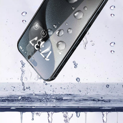 4K HD/Anti-Peeping-Displayschutz aus gehärtetem Glas mit automatischer Staubentfernungsinstallation für das iPhone