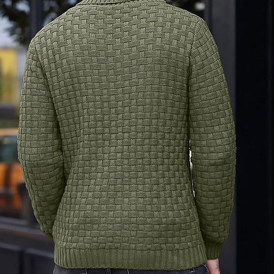 💜 LETZTER TAG DER AKTION – 30 % RABATT 💜Herren Pullover mit strukturiertem Stehkragen
