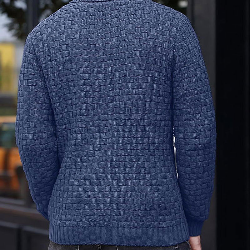 💜 LETZTER TAG DER AKTION – 30 % RABATT 💜Herren Pullover mit strukturiertem Stehkragen