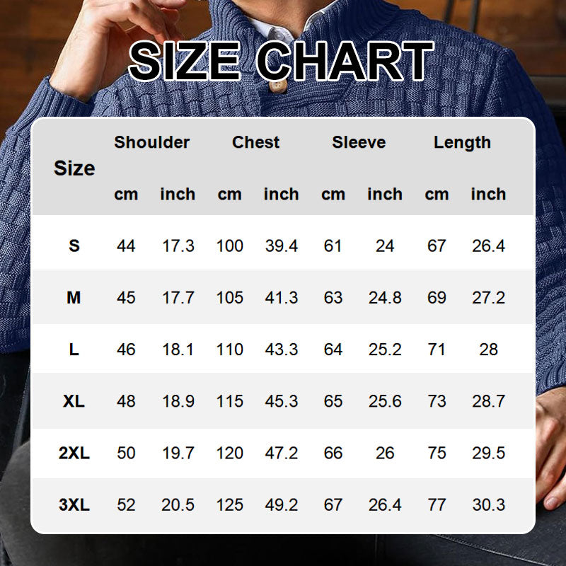 💜 LETZTER TAG DER AKTION – 30 % RABATT 💜Herren Pullover mit strukturiertem Stehkragen