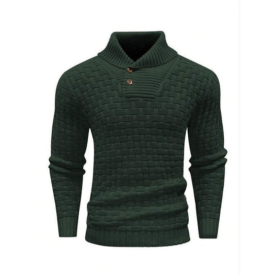 💜 LETZTER TAG DER AKTION – 30 % RABATT 💜Herren Pullover mit strukturiertem Stehkragen