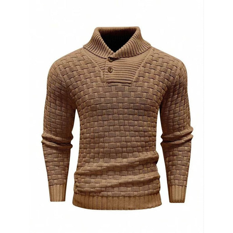 💜 LETZTER TAG DER AKTION – 30 % RABATT 💜Herren Pullover mit strukturiertem Stehkragen