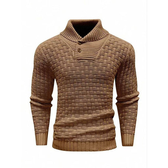💜 LETZTER TAG DER AKTION – 30 % RABATT 💜Herren Pullover mit strukturiertem Stehkragen