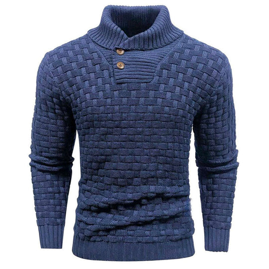 💜 LETZTER TAG DER AKTION – 30 % RABATT 💜Herren Pullover mit strukturiertem Stehkragen