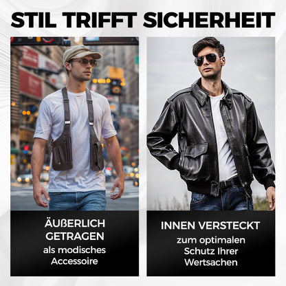 🔥Beliebter klassischer Stil🔥Taktische Anti-Diebstahl-Tasche für Herren mit doppeltem Schultergurt und mehreren Taschen