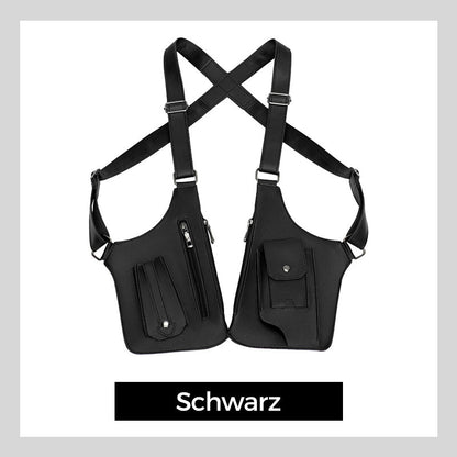 🔥Beliebter klassischer Stil🔥Taktische Anti-Diebstahl-Tasche für Herren mit doppeltem Schultergurt und mehreren Taschen