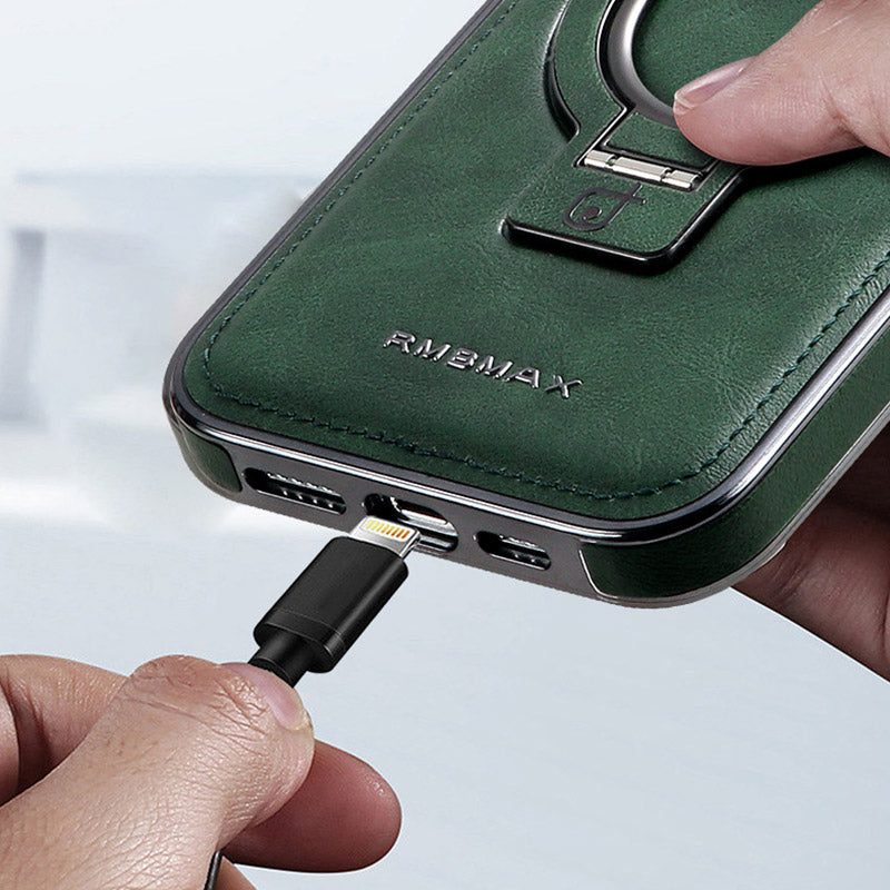 Luxuriöse Handyhülle aus PU-Leder für die iPhone 11-15-Serie