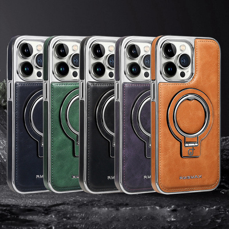 Luxuriöse Handyhülle aus PU-Leder für die iPhone 11-15-Serie