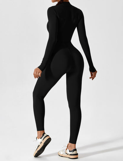 Long Sleeve Zipper Jumpsuit